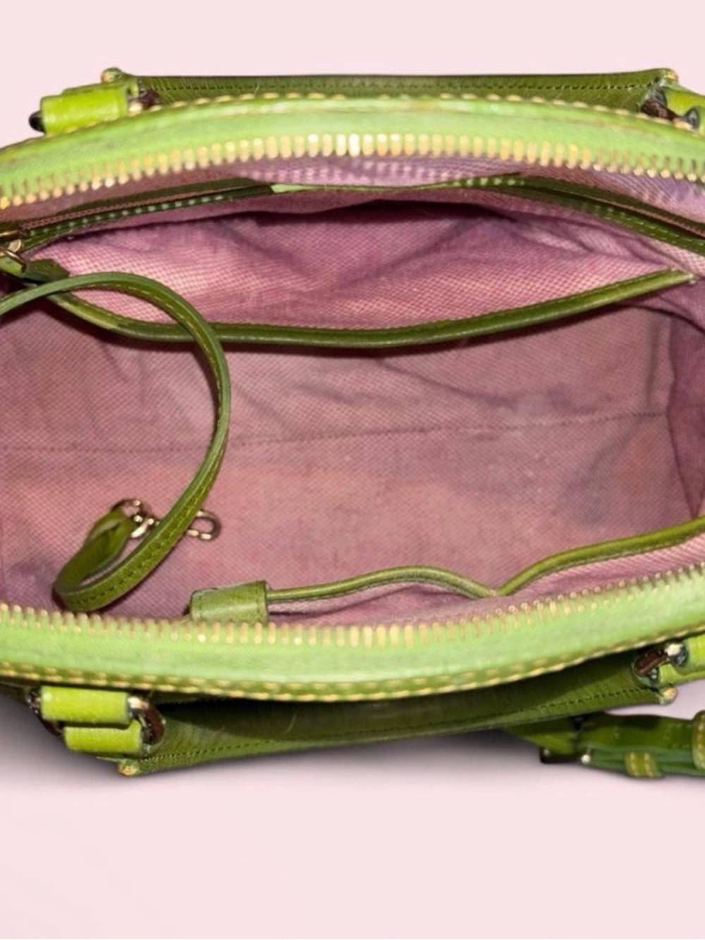Dooney & Bourke Green Croc-Embossed Structured Bag - Picture 4 of 9